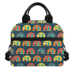 Camping Van Pattern Print Insulated Lunch Bag