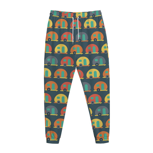 Camping Van Pattern Print Jogger Pants