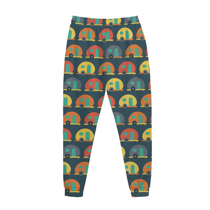 Camping Van Pattern Print Jogger Pants