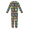 Camping Van Pattern Print Jumpsuit