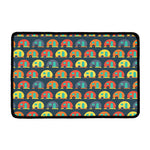 Camping Van Pattern Print Kitchen Mat
