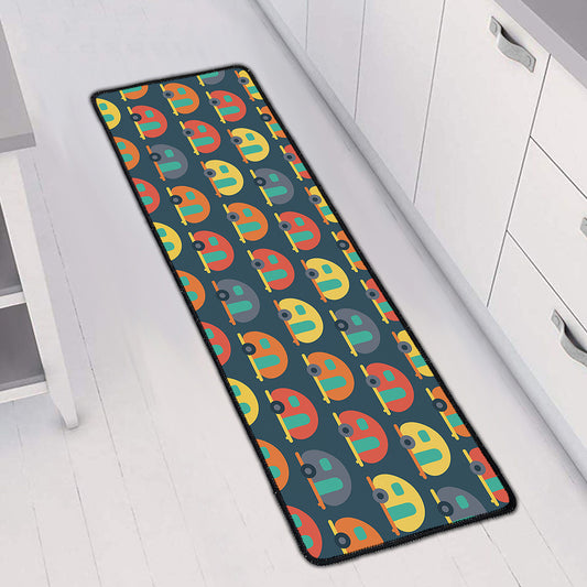 Camping Van Pattern Print Long Kitchen Mat