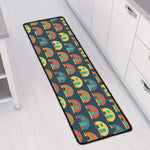 Camping Van Pattern Print Long Kitchen Mat