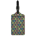 Camping Van Pattern Print Luggage Tag
