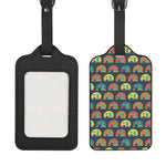 Camping Van Pattern Print Luggage Tag