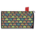 Camping Van Pattern Print Mailbox Cover