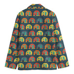 Camping Van Pattern Print Men's Blazer