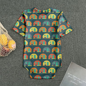 Camping Van Pattern Print Men's Bodysuit