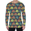 Camping Van Pattern Print Men's Long Sleeve T-Shirt