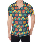 Camping Van Pattern Print Men's Shirt