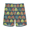 Camping Van Pattern Print Men's Sports Shorts