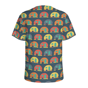 Camping Van Pattern Print Men's Sports T-Shirt