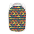 Camping Van Pattern Print Mesh Laundry Hamper