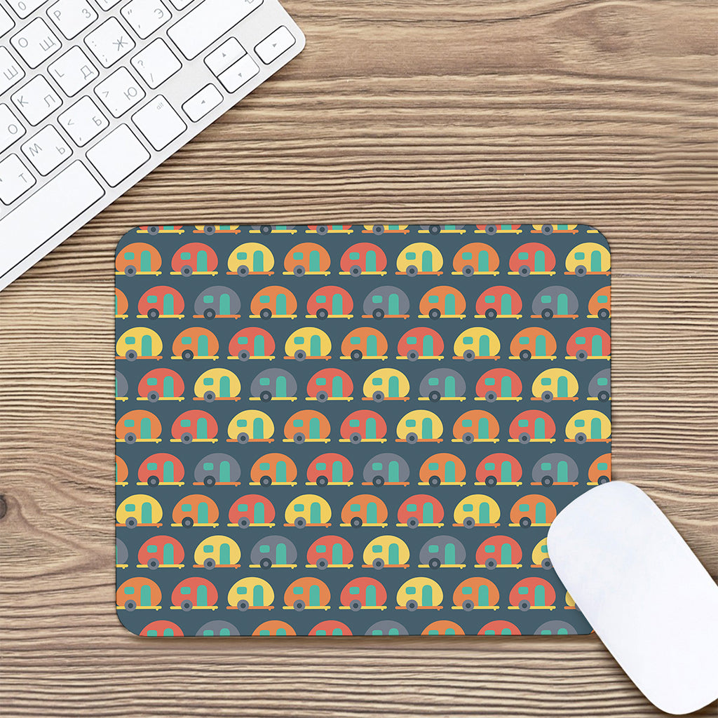 Camping Van Pattern Print Mouse Pad