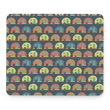Camping Van Pattern Print Mouse Pad