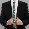 Camping Van Pattern Print Necktie