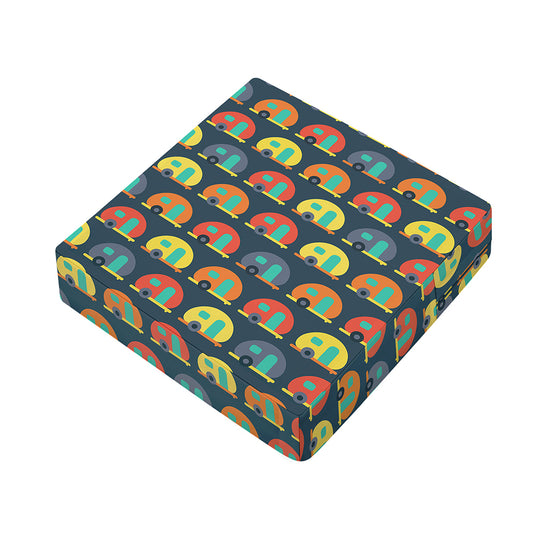 Camping Van Pattern Print Outdoor Seat Cushion Cover