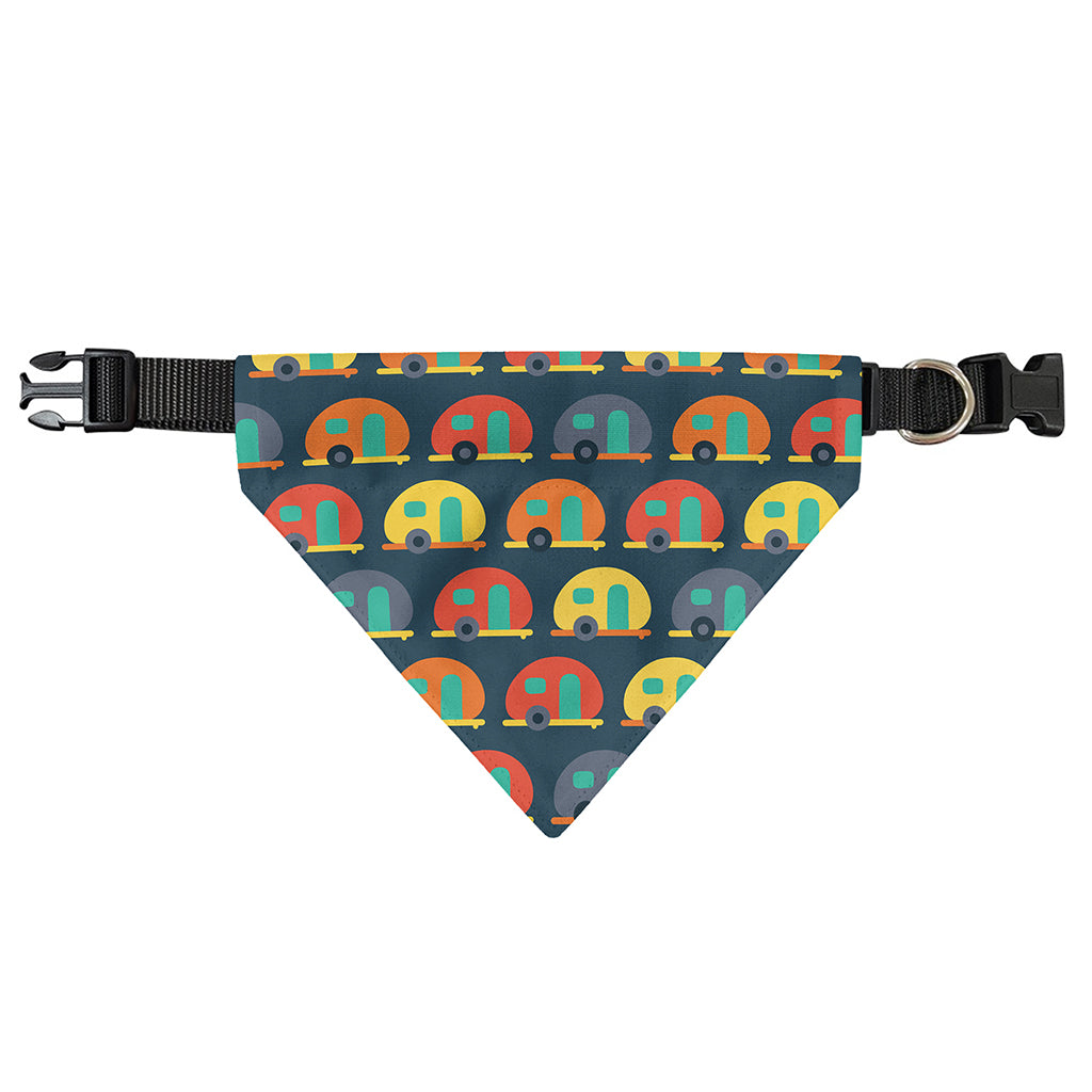 Camping Van Pattern Print Over The Collar Dog Bandana