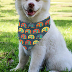 Camping Van Pattern Print Over The Collar Dog Bandana