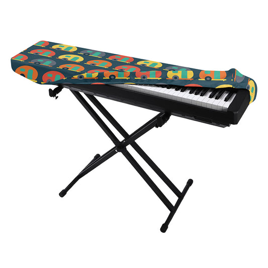 Camping Van Pattern Print Piano Keyboard Cover