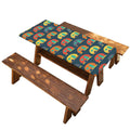 Camping Van Pattern Print Picnic Table Cover
