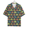 Camping Van Pattern Print Rayon Hawaiian Shirt