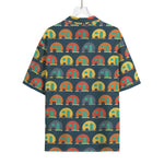 Camping Van Pattern Print Rayon Hawaiian Shirt