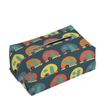 Camping Van Pattern Print Rectangle Tissue Box Cover