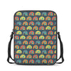 Camping Van Pattern Print Rectangular Crossbody Bag