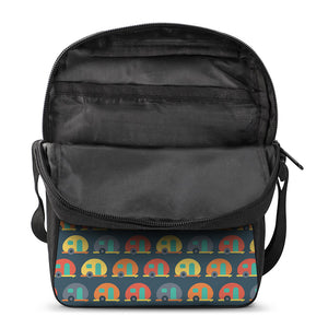 Camping Van Pattern Print Rectangular Crossbody Bag