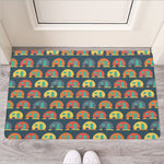 Camping Van Pattern Print Rubber Doormat