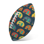 Camping Van Pattern Print Rugby Ball