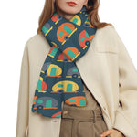 Camping Van Pattern Print Scarf