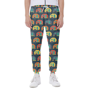 Camping Van Pattern Print Scuba Joggers