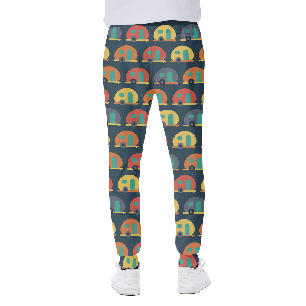 Camping Van Pattern Print Scuba Joggers