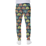 Camping Van Pattern Print Scuba Joggers