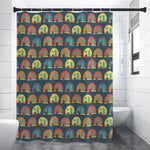 Camping Van Pattern Print Shower Curtain