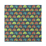 Camping Van Pattern Print Silk Bandana