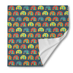 Camping Van Pattern Print Silk Bandana