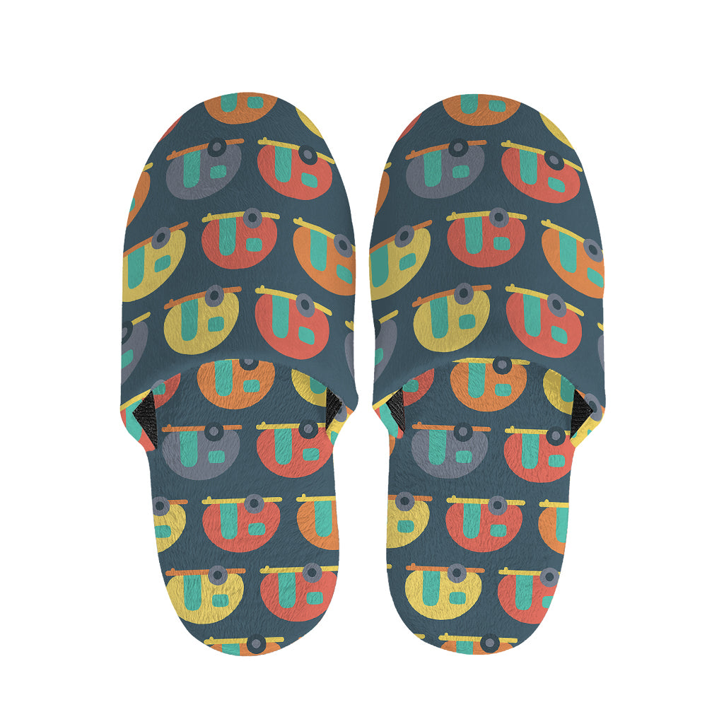 Camping Van Pattern Print Slippers