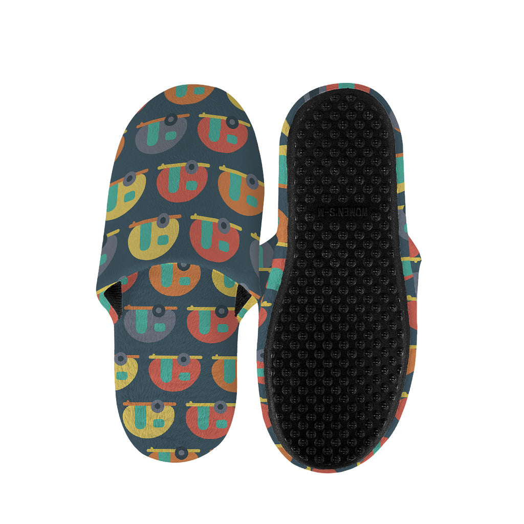 Camping Van Pattern Print Slippers