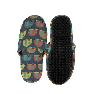 Camping Van Pattern Print Slippers