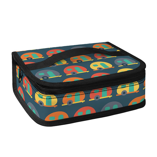 Camping Van Pattern Print Small Lunch Bag