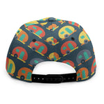 Camping Van Pattern Print Snapback Cap