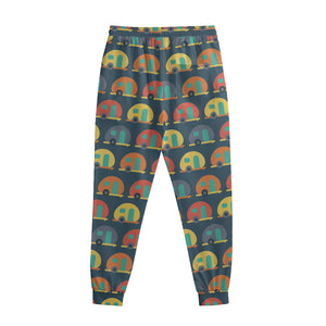 Camping Van Pattern Print Sweatpants