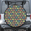 Camping Van Pattern Print Tire Cover