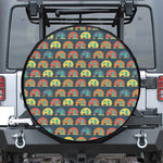 Camping Van Pattern Print Tire Cover