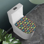 Camping Van Pattern Print Toilet Lid Cover