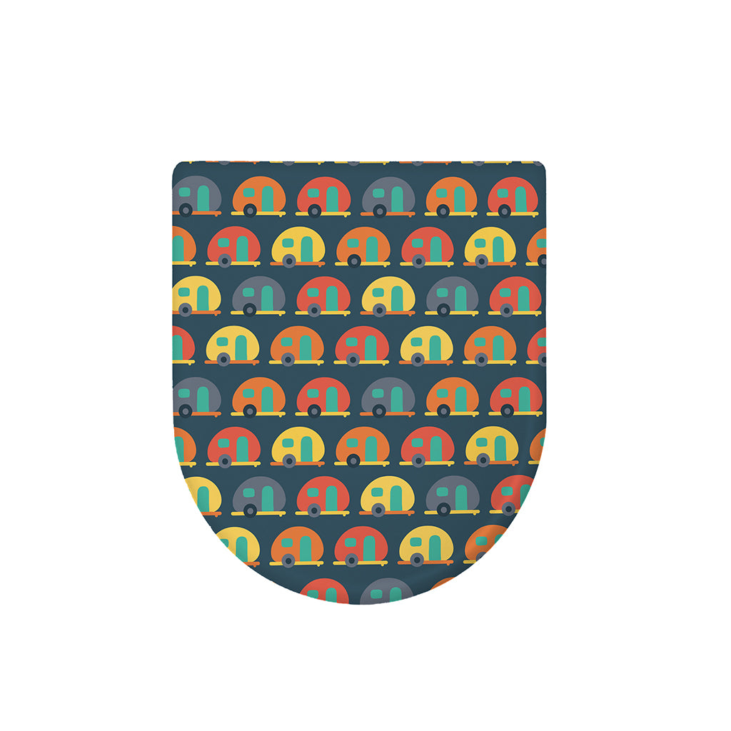 Camping Van Pattern Print Toilet Lid Cover