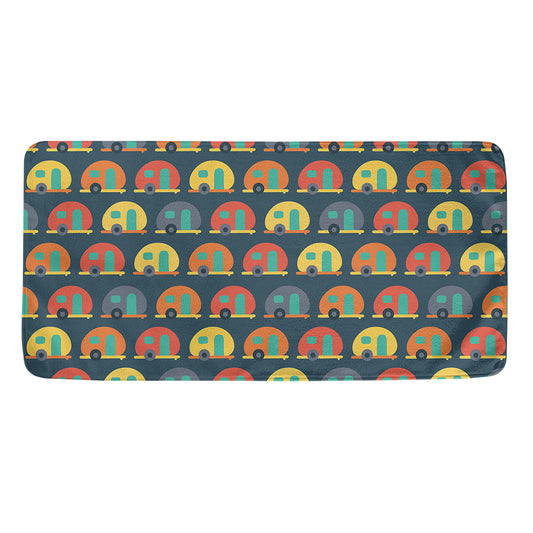 Camping Van Pattern Print Towel